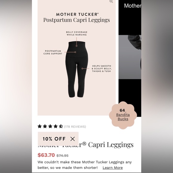 Belly Bandit Mother Tucker Capri Legging - Picture 5 of 5